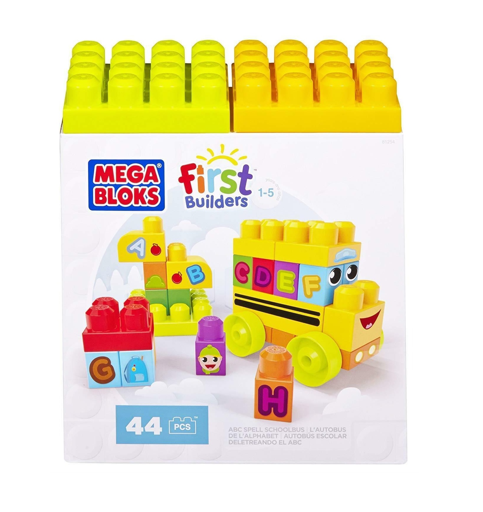 Mega Bloks First Builders – Camion De Pompiers – 6 Pièces – Blocs Faciles à Attraper – Personnage Pompier – Dès 1 An – Jeu De Construction